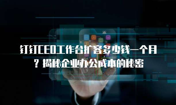 钉钉CEO工作台扩容多少钱一个月？揭秘企业办公成本的秘密