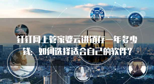 钉钉网上管家婆云进销存一年多少钱:如何选择适合自己的软件?