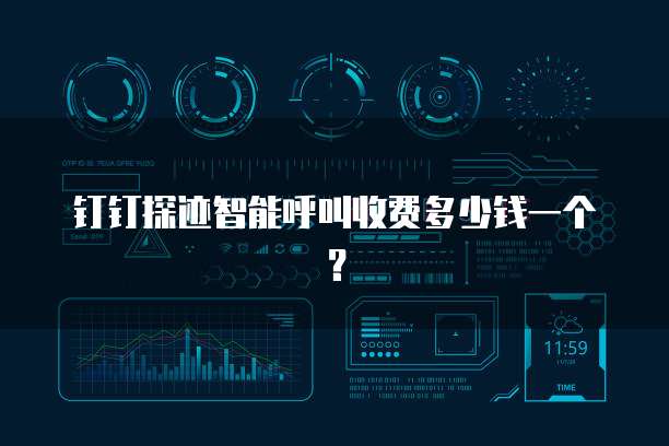 钉钉探迹智能呼叫收费多少钱一个?