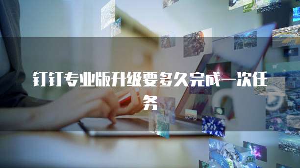 钉钉专业版升级要多久完成一次任务