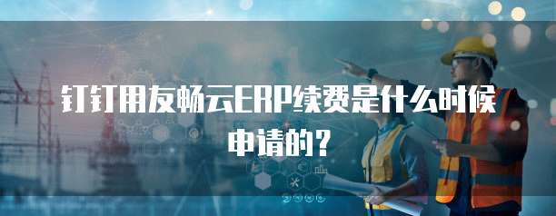 钉钉用友畅云ERP续费是什么时候申请的?