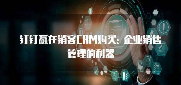 钉钉赢在销客CRM购买: 企业销售管理的利器
