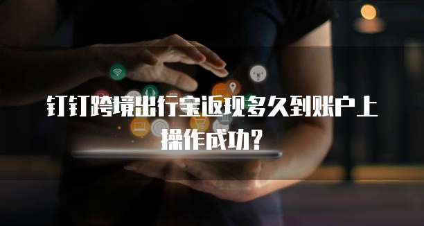 钉钉跨境出行宝返现多久到账户上操作成功?