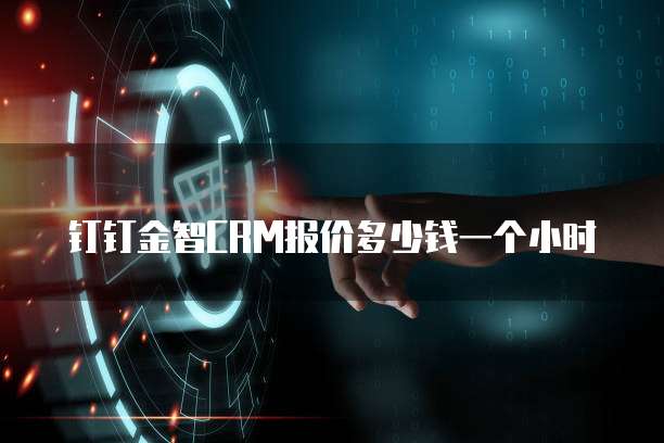 钉钉金智CRM报价多少钱一个小时
