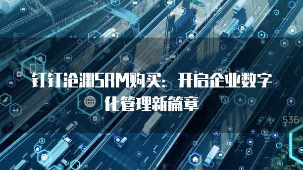 钉钉沧渊SRM购买:开启企业数字化管理新篇章