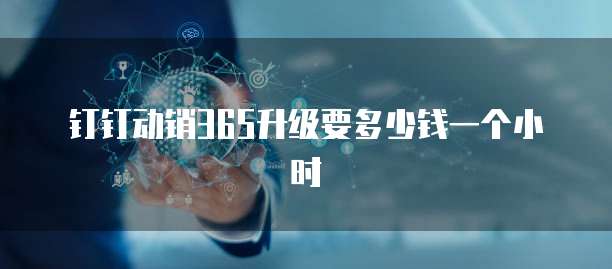 钉钉动销365升级要多少钱一个小时