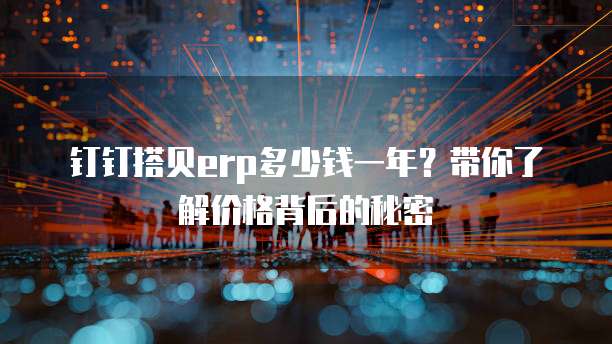 钉钉搭贝erp多少钱一年?带你了解价格背后的秘密