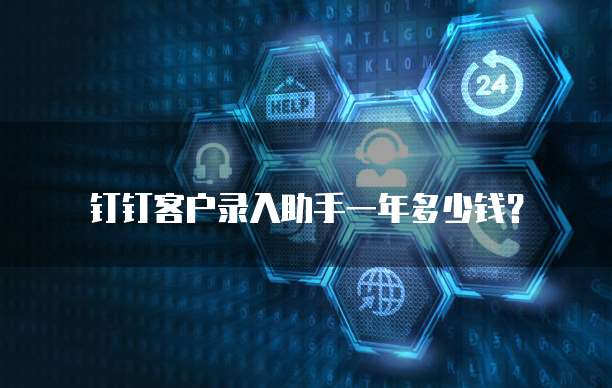 钉钉客户录入助手一年多少钱?