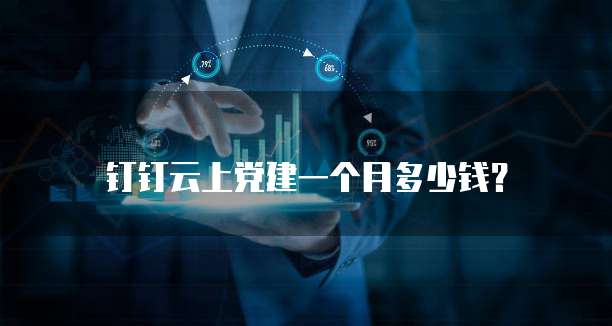 钉钉云上党建一个月多少钱？