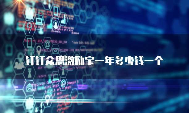 钉钉众恩激励宝一年多少钱一个