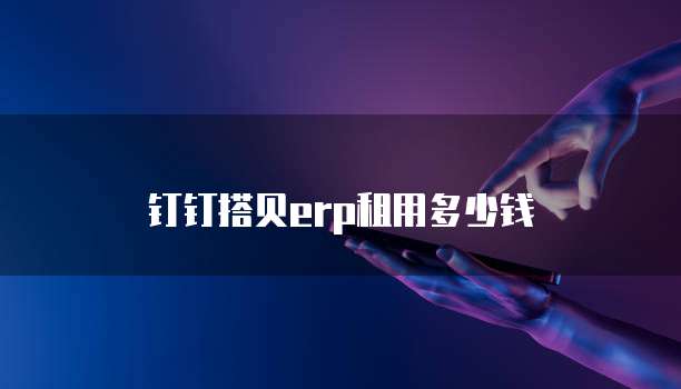 钉钉搭贝erp租用多少钱
