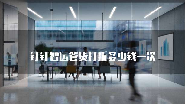 钉钉智运管货打折多少钱一次