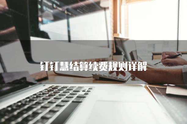 钉钉慧结算续费规则详解