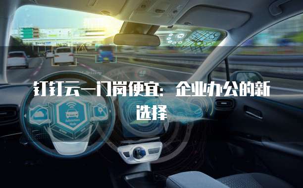 钉钉云一门岗便宜:企业办公的新选择