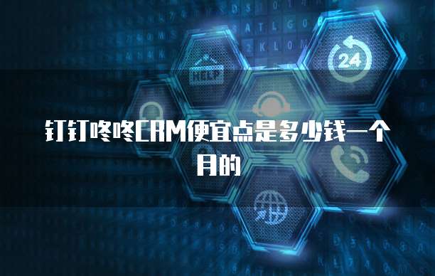 钉钉咚咚CRM便宜点是多少钱一个月的