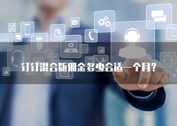 钉钉混合版佣金多少合适一个月?