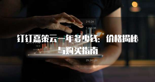 钉钉嘉策云一年多少钱:价格揭秘与购买指南