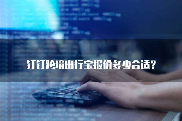 钉钉跨境出行宝报价多少合适？