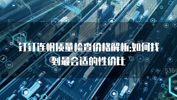钉钉连帆质量检查价格解析:如何找到最合适的性价比