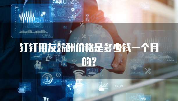 钉钉用友薪酬价格是多少钱一个月的?