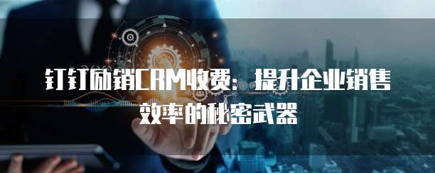 钉钉励销CRM收费:提升企业销售效率的秘密武器