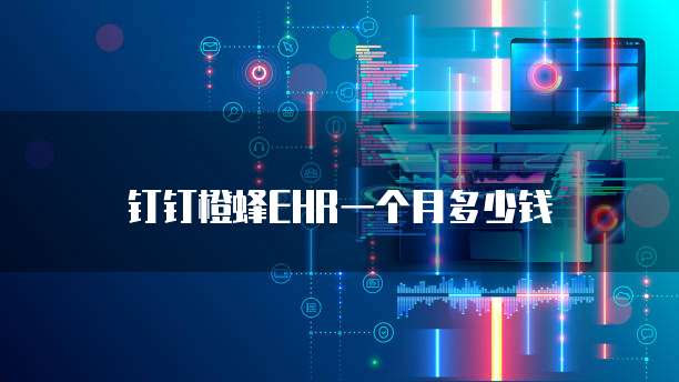 钉钉橙蜂EHR一个月多少钱