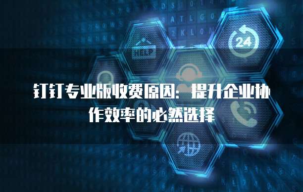钉钉专业版收费原因:提升企业协作效率的必然选择