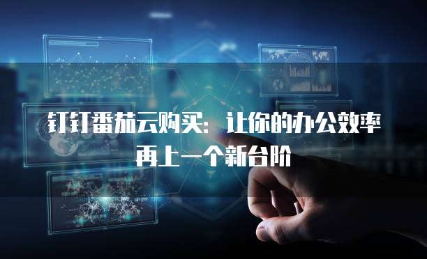 钉钉番茄云购买:让你的办公效率再上一个新台阶