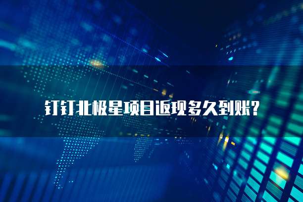 钉钉北极星项目返现多久到账？