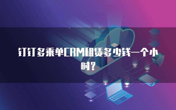 钉钉多乘单CRM租赁多少钱一个小时?