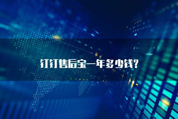 钉钉售后宝一年多少钱?