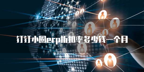 钉钉小圈erp折扣率多少钱一个月