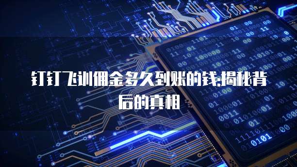 钉钉飞训佣金多久到账的钱:揭秘背后的真相