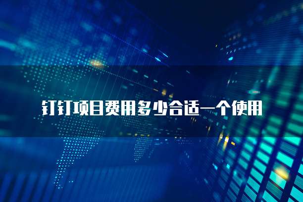 钉钉项目费用多少合适一个使用
