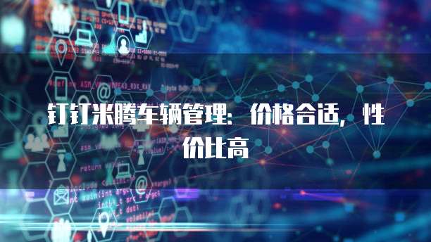 钉钉米腾车辆管理：价格合适，性价比高