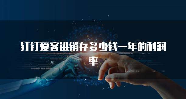 钉钉爱客进销存多少钱一年的利润率