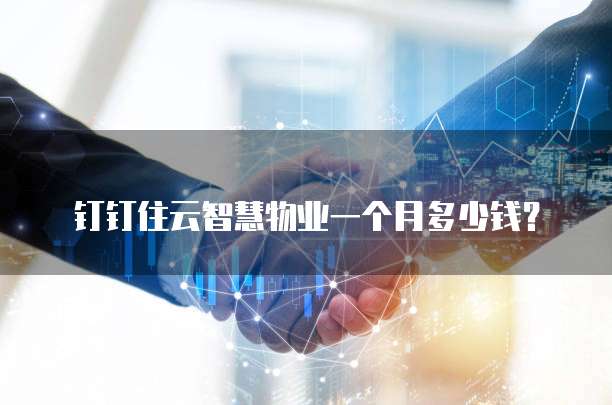 钉钉住云智慧物业一个月多少钱?
