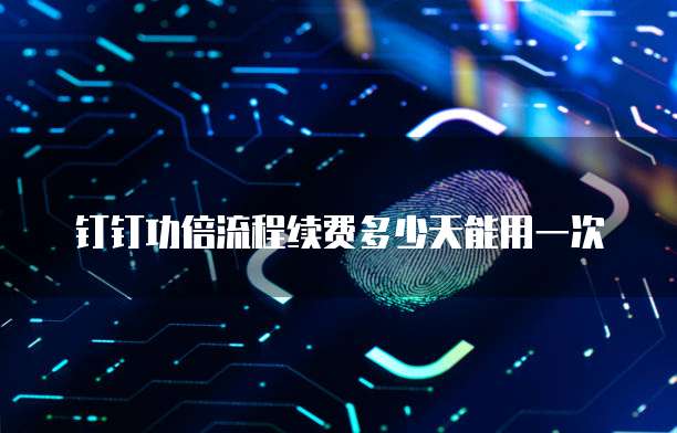 钉钉功倍流程续费多少天能用一次