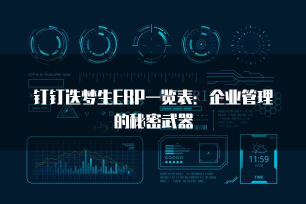 钉钉迭梦生ERP一览表:企业管理的秘密武器