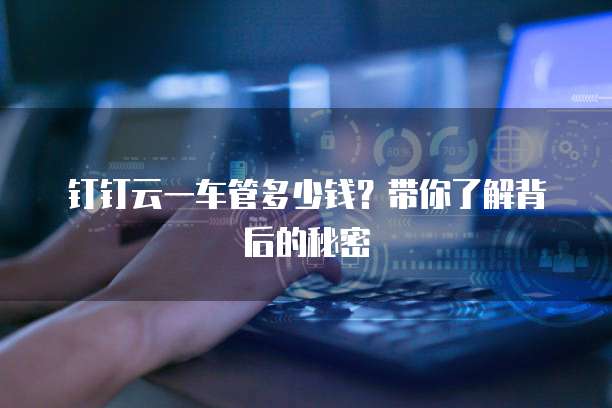 钉钉云一车管多少钱?带你了解背后的秘密