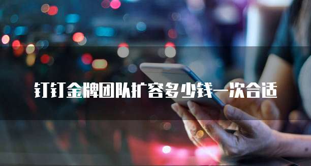 钉钉金牌团队扩容多少钱一次合适
