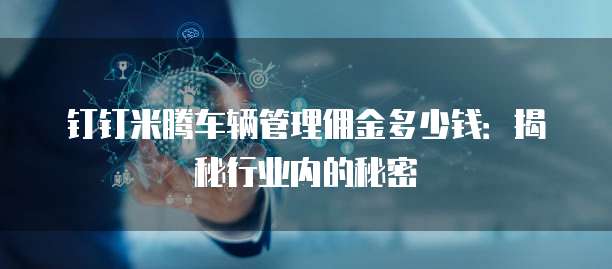 钉钉米腾车辆管理佣金多少钱：揭秘行业内的秘密