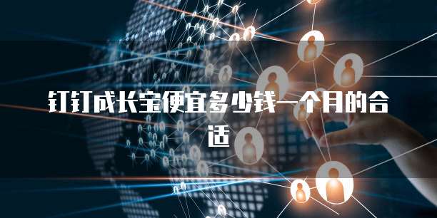 钉钉成长宝便宜多少钱一个月的合适