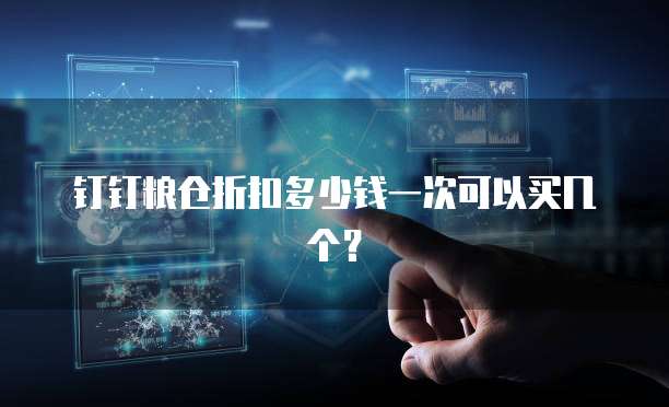 钉钉粮仓折扣多少钱一次可以买几个？