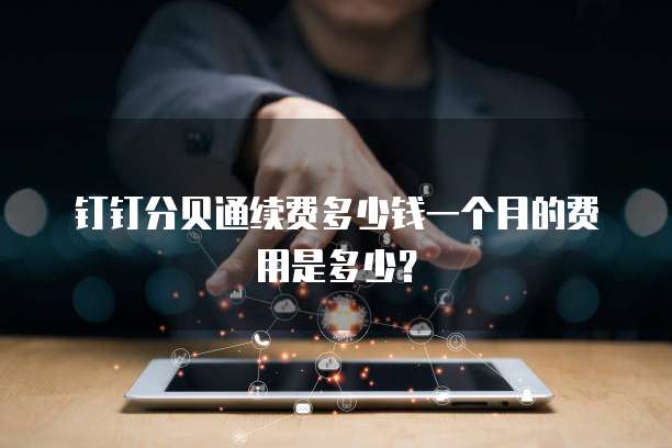 钉钉分贝通续费多少钱一个月的费用是多少?