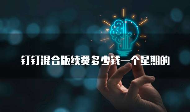 钉钉混合版续费多少钱一个星期的