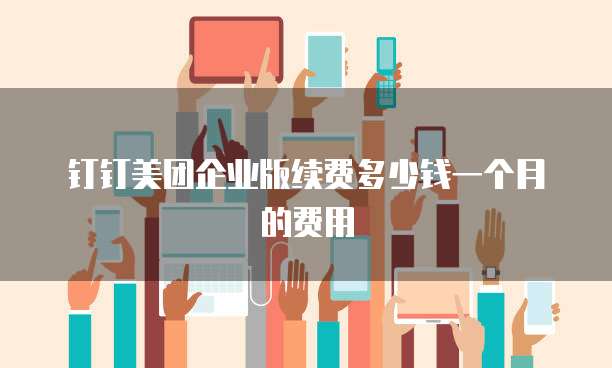 钉钉美团企业版续费多少钱一个月的费用