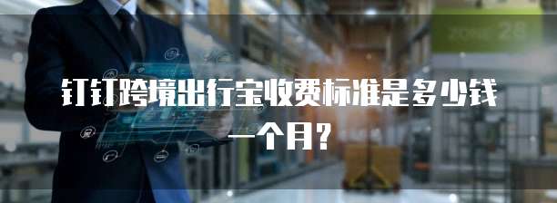 钉钉跨境出行宝收费标准是多少钱一个月?