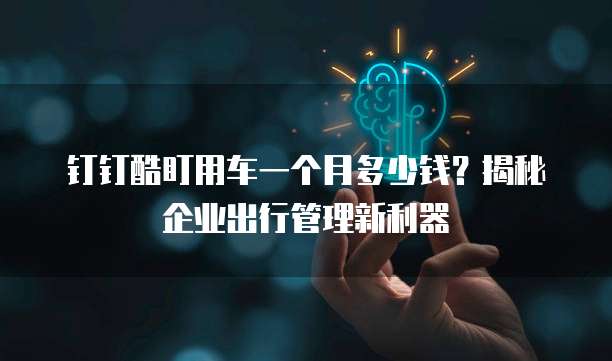钉钉酷盯用车一个月多少钱?揭秘企业出行管理新利器