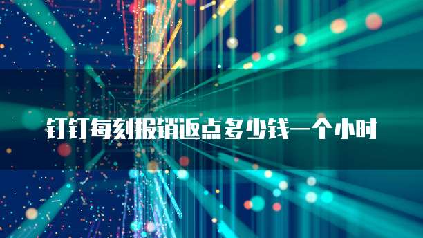 钉钉每刻报销返点多少钱一个小时